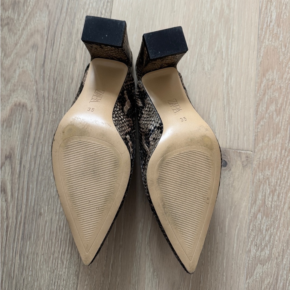 Zara Snake Print Mules - Picture 2 of 8